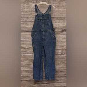 Duluth Women’s Cargo Workwear Denim Bib Overalls SZ L